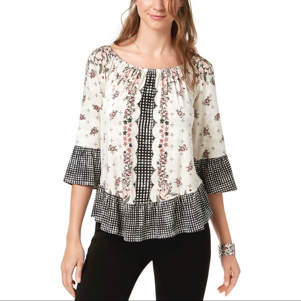Style & Co. On/Off Shoulder Top- New!